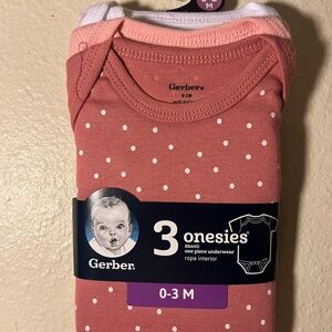 Gerber Baby Apparel Set - Pink and White